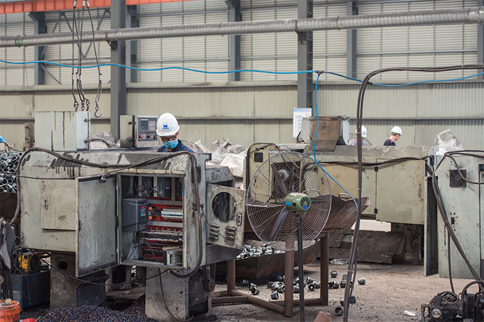 兴平网架配件-锥头加工车间